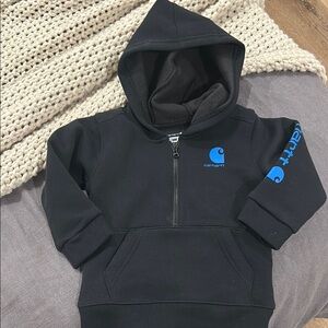 Carhartt Black Hoodie with Blue Logo